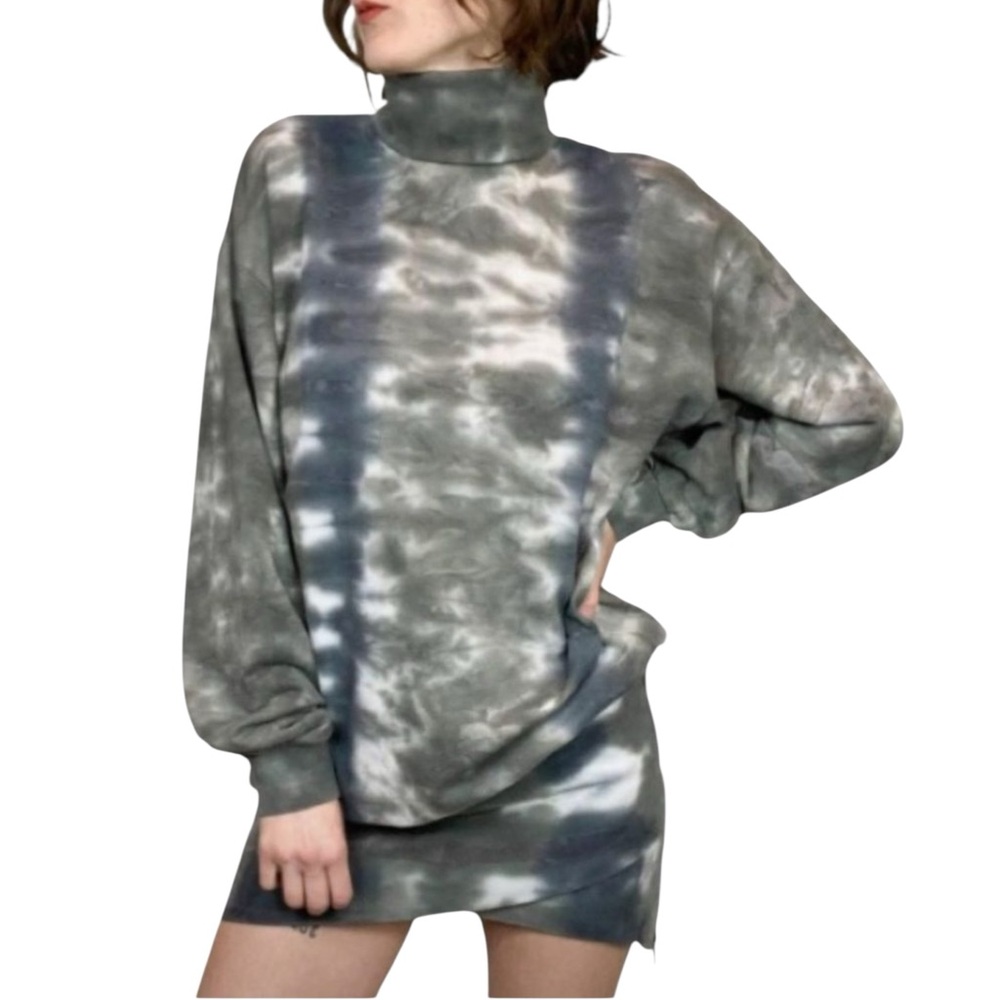 Young Fabulous and Broke Tie Dye Turtleneck Sweatshirt Mini Dress NWT (Y)
